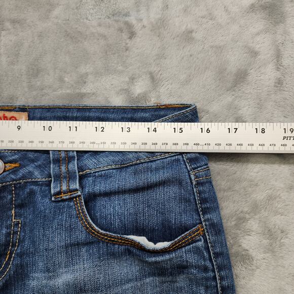 Vintage 90s Nobo No Boundaries Jeans Womens 9 Juniors Low Rise Capri Snap Hem - Picture 9 of 13